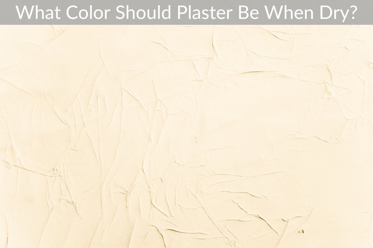 What Color Should Plaster Be When Dry?